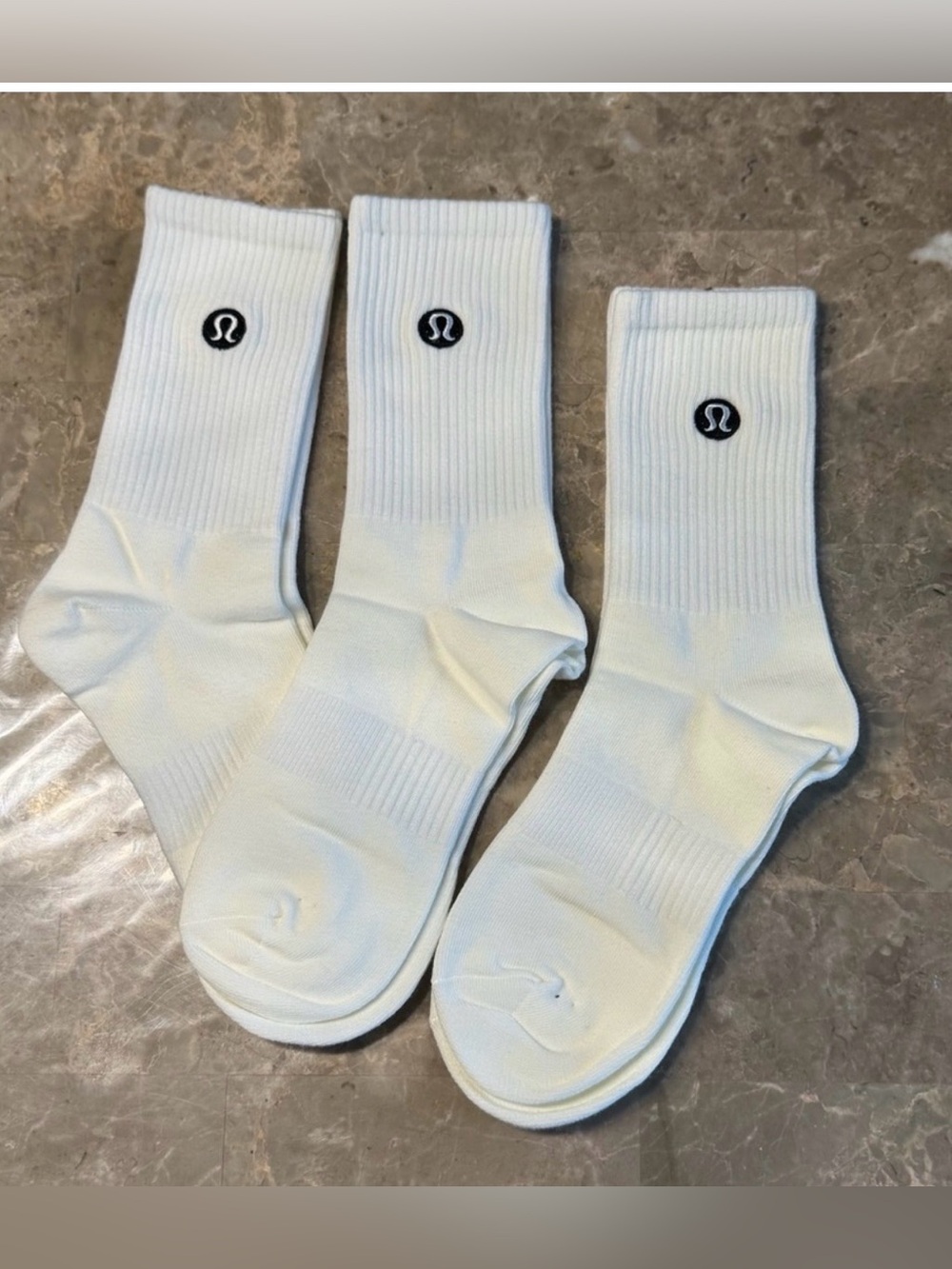 New Women’s Lululemon Athletica Socks 
3 pairs Size Medium Daily Essential Socks